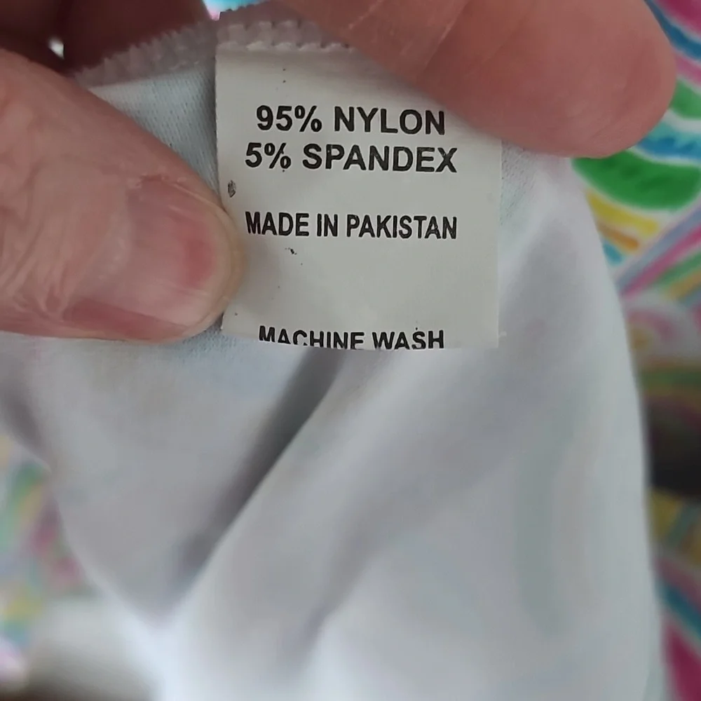 BARBARA ERICKSON Colorful‎ Rainbow Resort Wear Ruffled Polo Dress Size XL - Picture 4 of 4